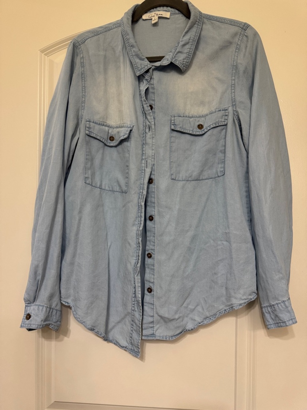 Love Tree Light Blue Button-Down Shirt